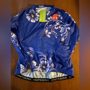 Weimostar Women's Blue Floral Cycling Vest